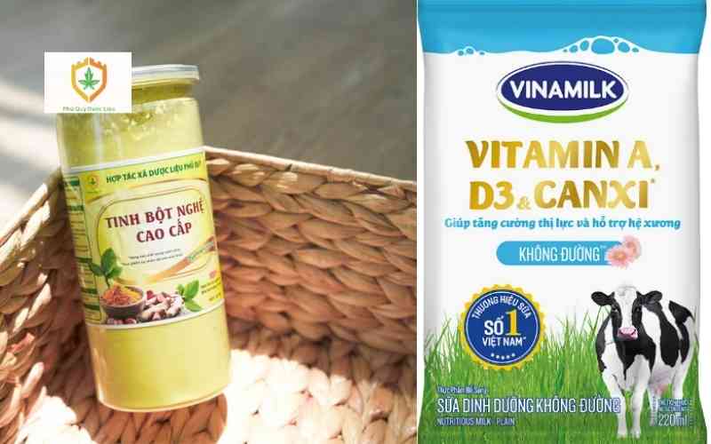 Tăng câng bằng sữ tinh bột nghệ