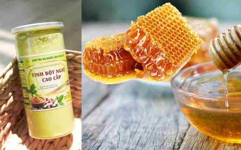 Mặt nạ tinh bột nghệ kết hợp với mật ong